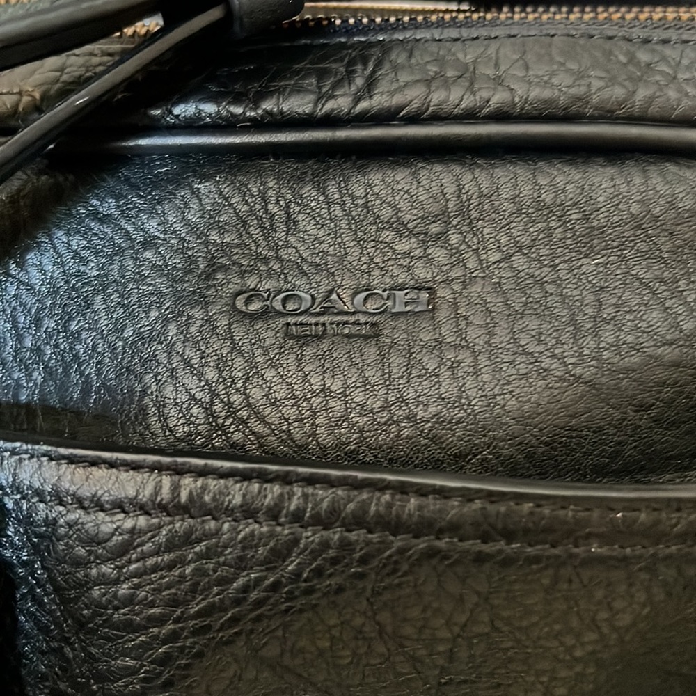 Vintage Coach briefcase messenger bag black with original paperwork receipt - Picture 5 of 16